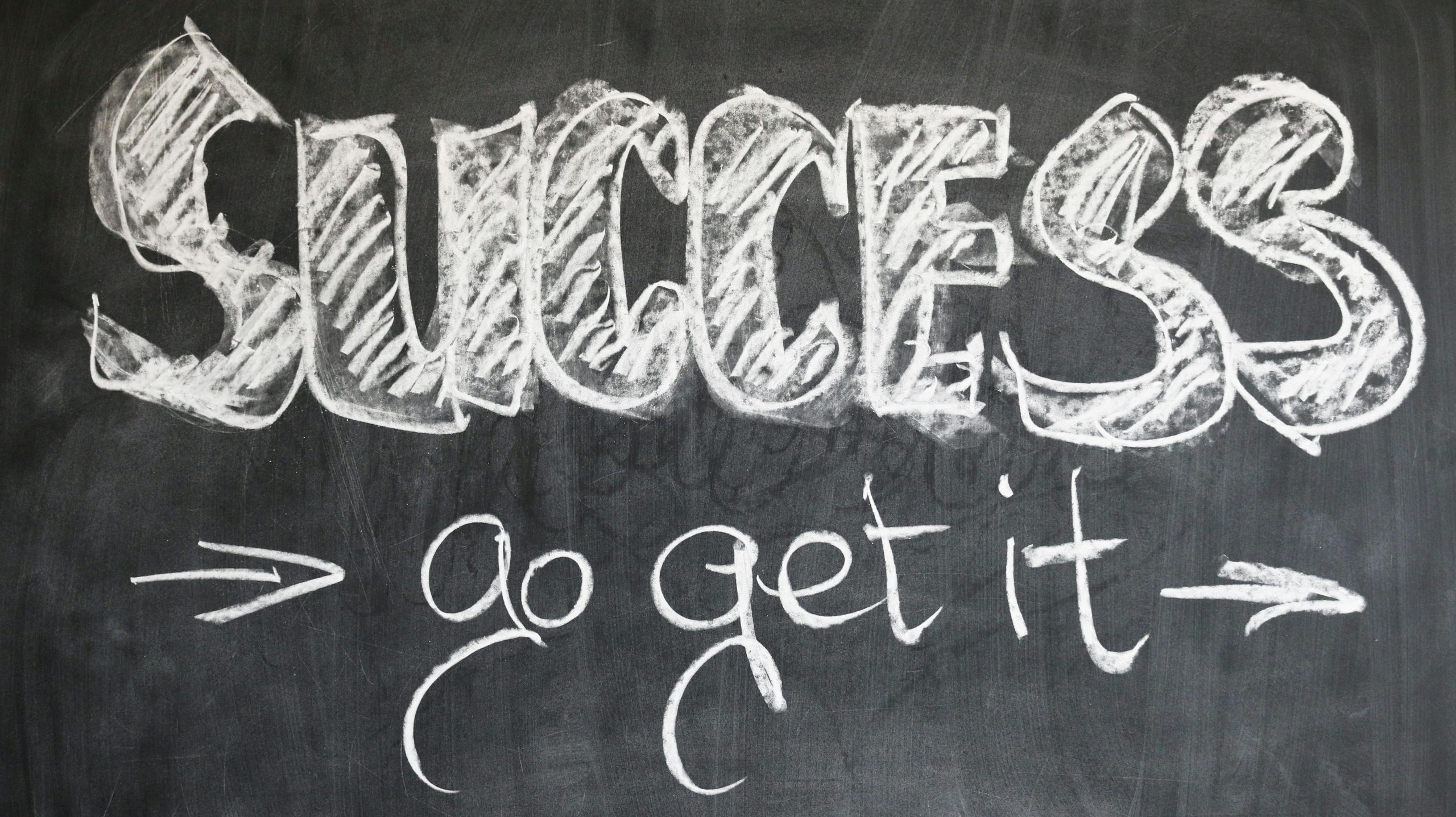 Success chalkboard image
